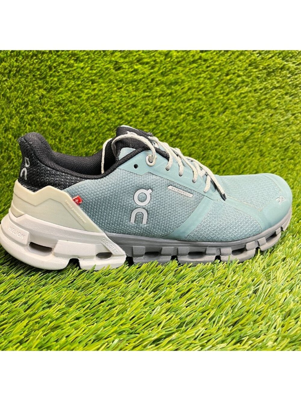 On Cloudflyer Waterproof Womens Size 9 Blue Athletic Running Shoes Sneakers